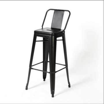 retro restaurant dining metal bar chair with back